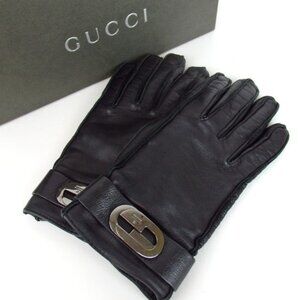 Authentic GUCCI gloves leather [Used]